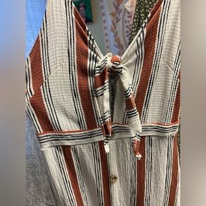 Love Tree Boho Striped Midi Dress